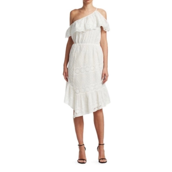 JOIE White Porcelain NWT Corynn Eyelet Dress Size Large - Picture 1 of 10